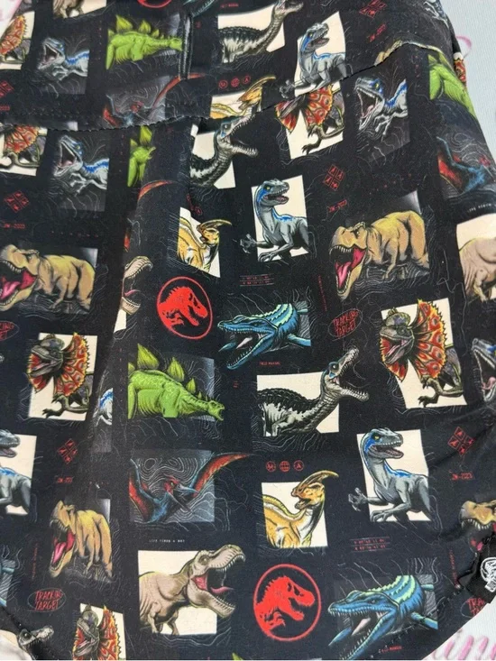 Jurassic World Pet shirt Button-Up Shirt - Black with Multicolor Dino Print - Picture 10 of 12